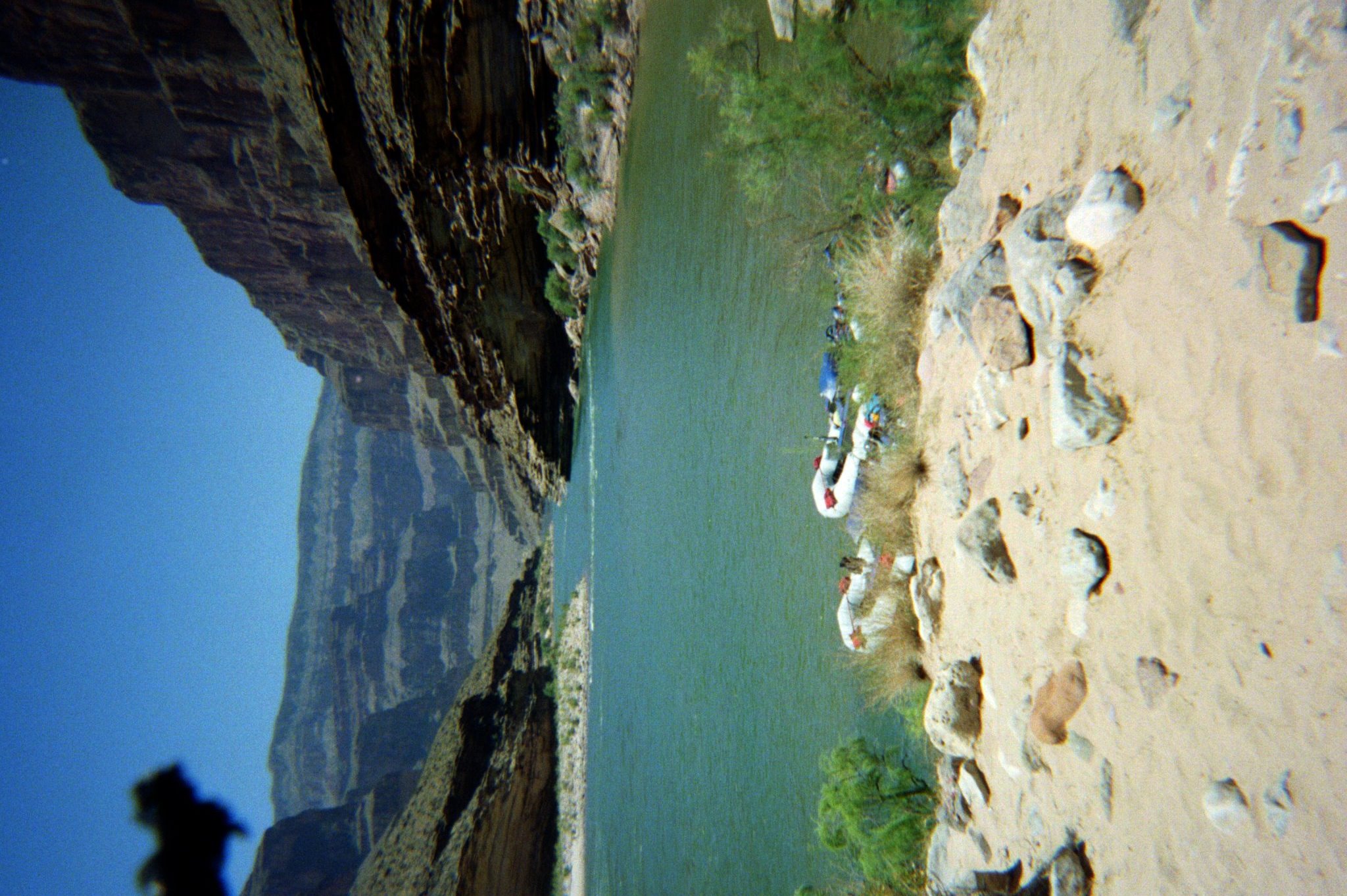 Boats beached for lunch