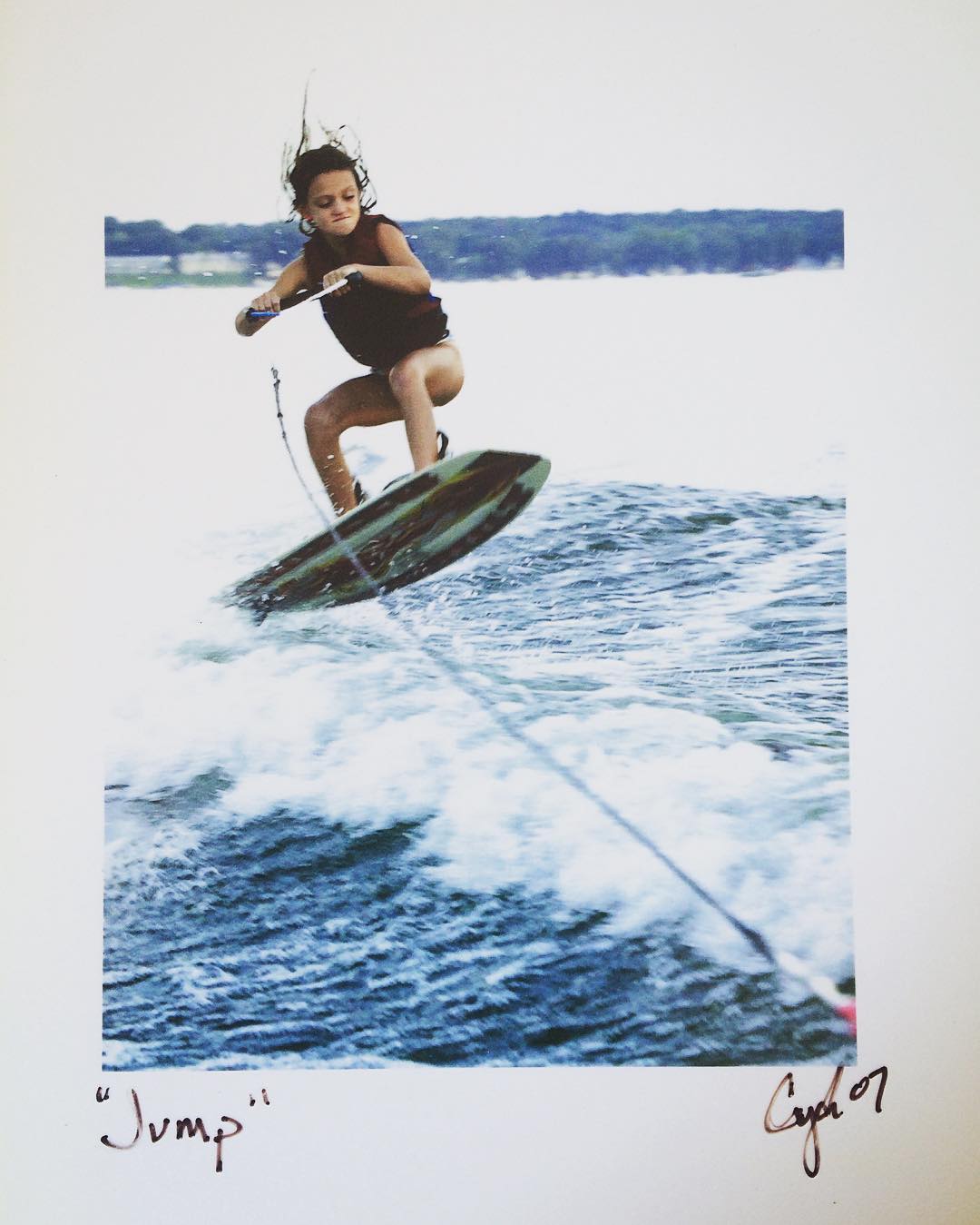 Childhood me wakeboarding
